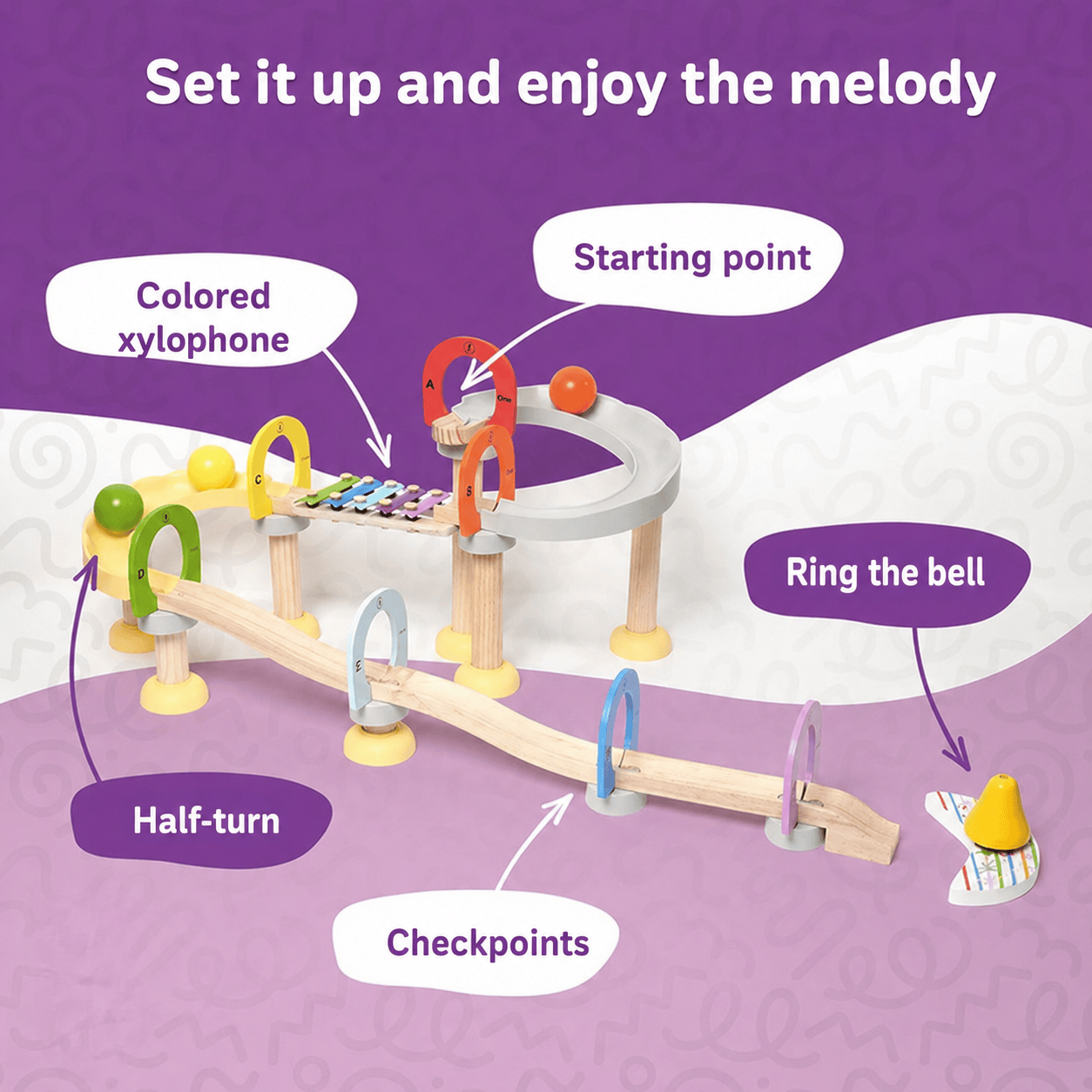 Montessori Musical Marble Run L'atelier Montessori