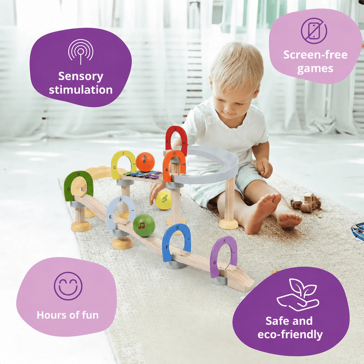 Montessori Musical Marble Run L'atelier Montessori