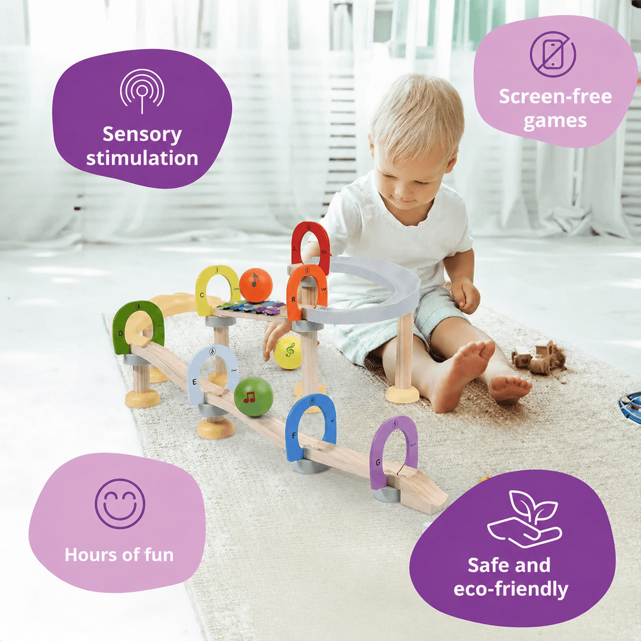Montessori Musical Marble Run L'atelier Montessori