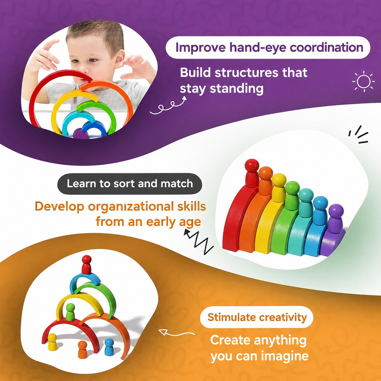 Montessori Rainbow and Little People L'atelier Montessori
