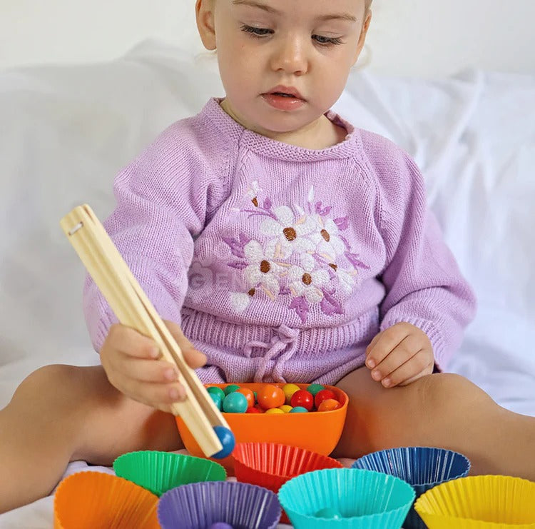 Montessori Rainbow Beads L'atelier Montessori