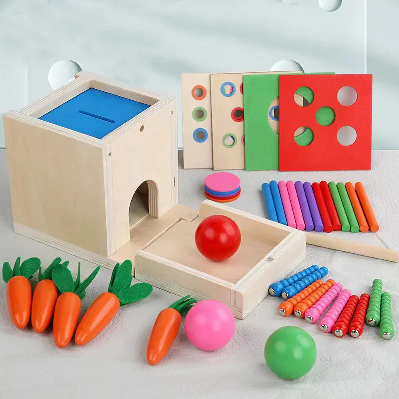Montessori Shapes and Colors Box with Balls L'atelier Montessori