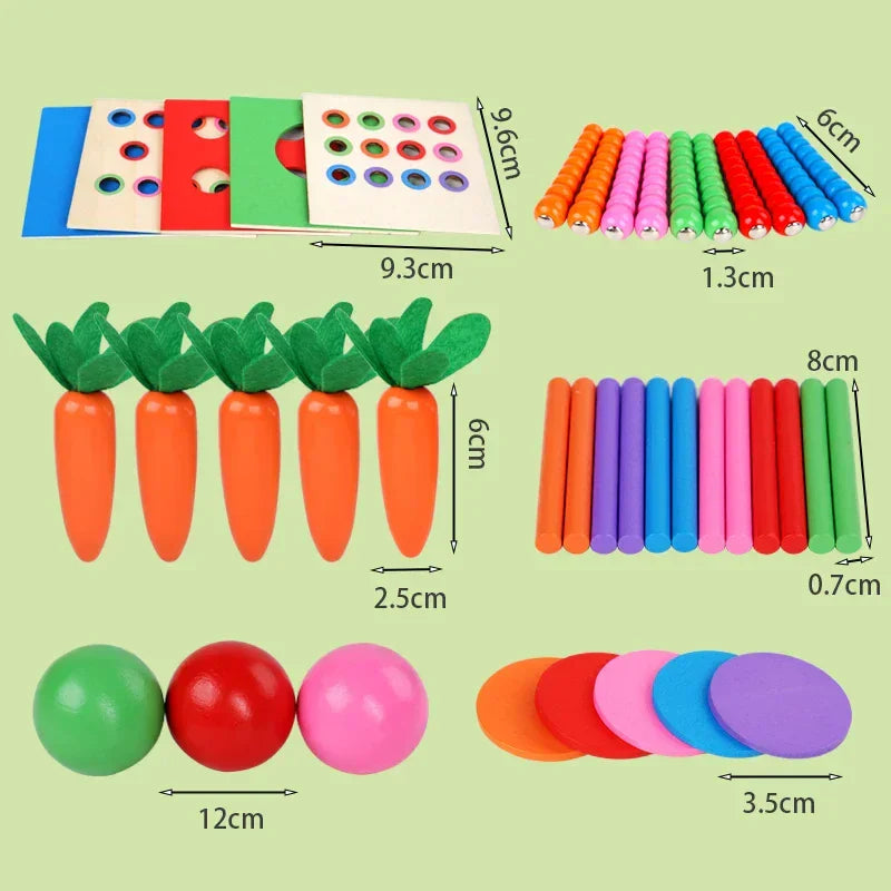 Montessori Shapes and Colors Box with Balls L'atelier Montessori