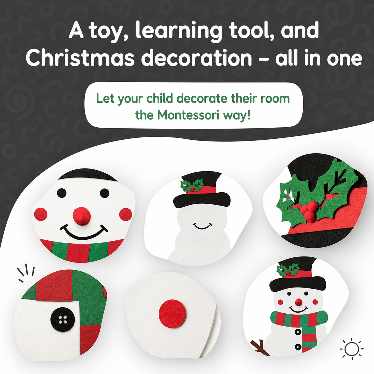 Montessori Snowman L'atelier Montessori