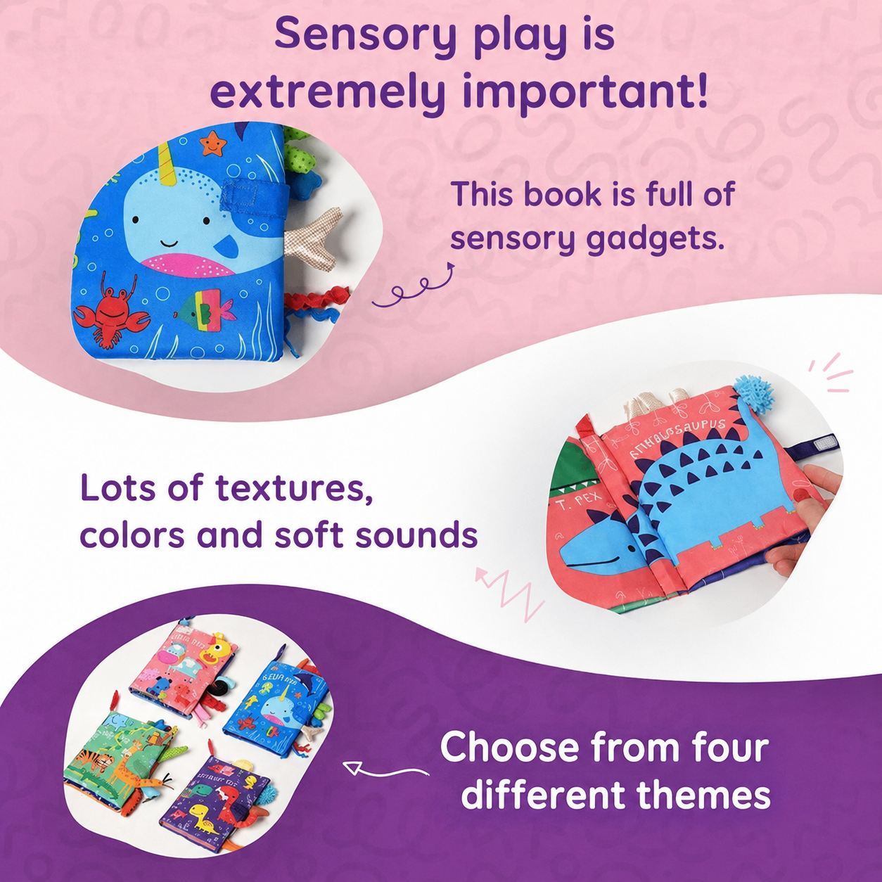 Montessori Soft Book for Babies L'atelier Montessori