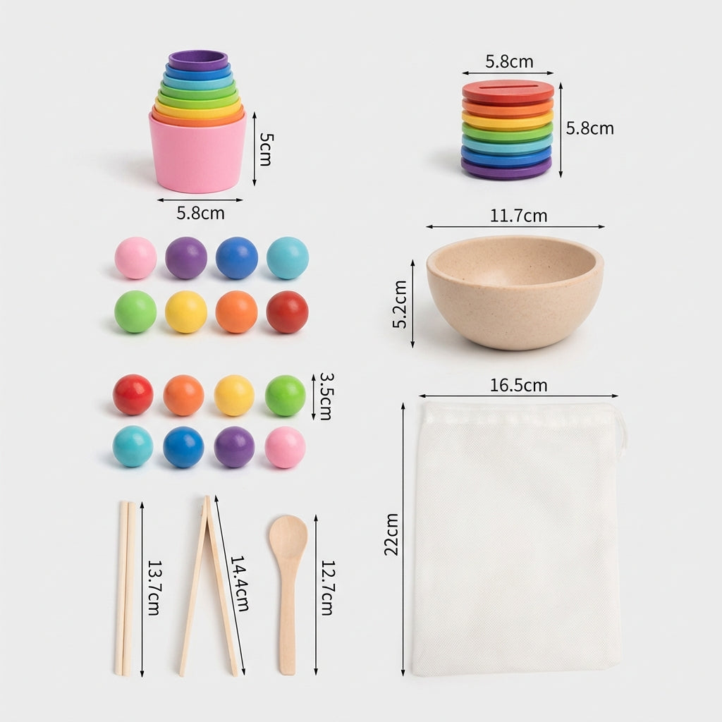 Montessori Sorting and Counting Set L'atelier Montessori