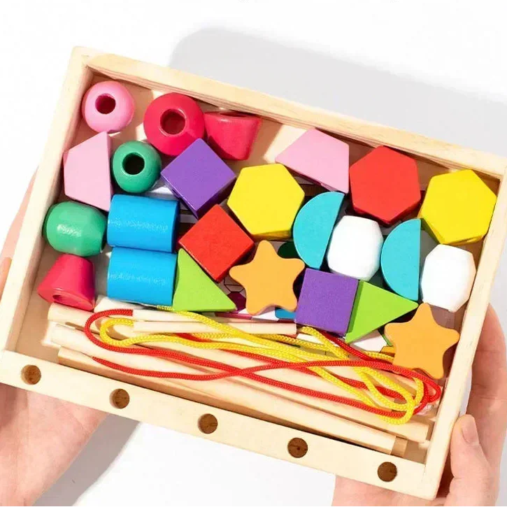 Montessori Stacking Bead Game L'atelier Montessori