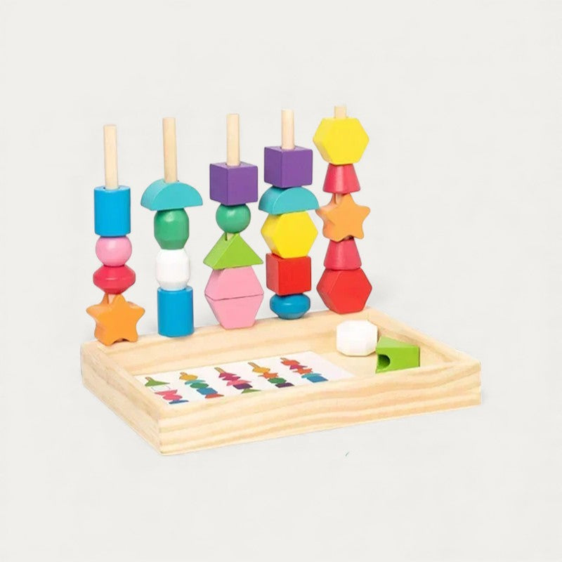 Montessori Stacking Bead Game L'atelier Montessori
