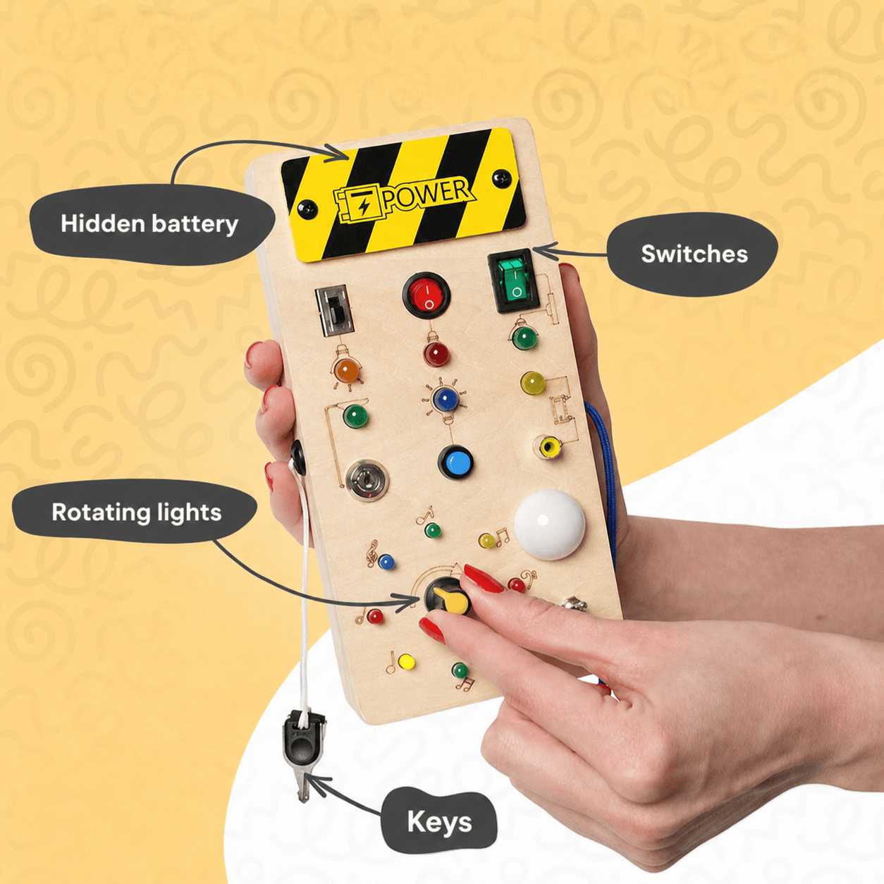 Montessori Toggle & Switch Busy Board L'atelier Montessori