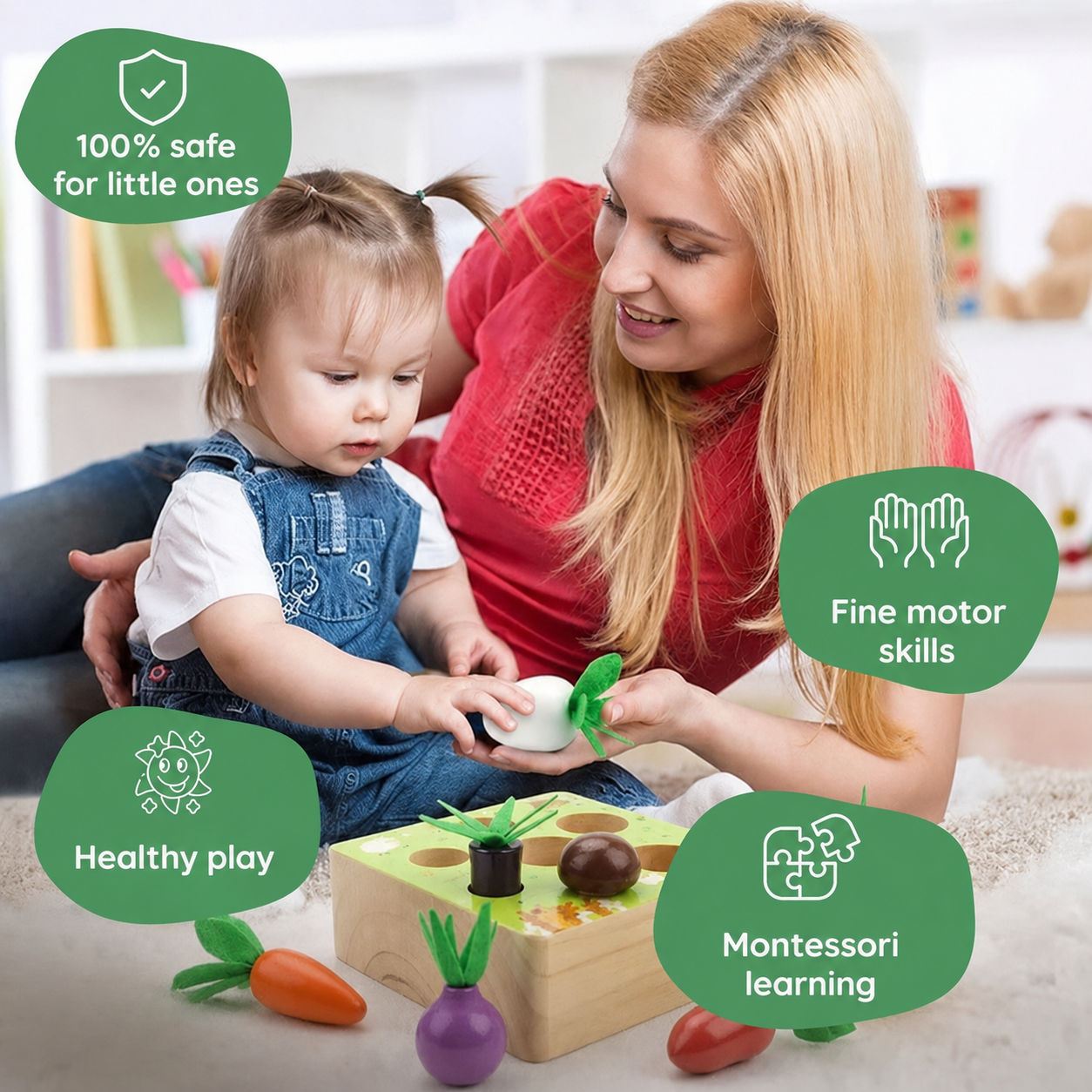 Montessori Vegetable Set L'atelier Montessori