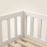 Montessori White Solid Wood Floor Bed L'atelier Montessori