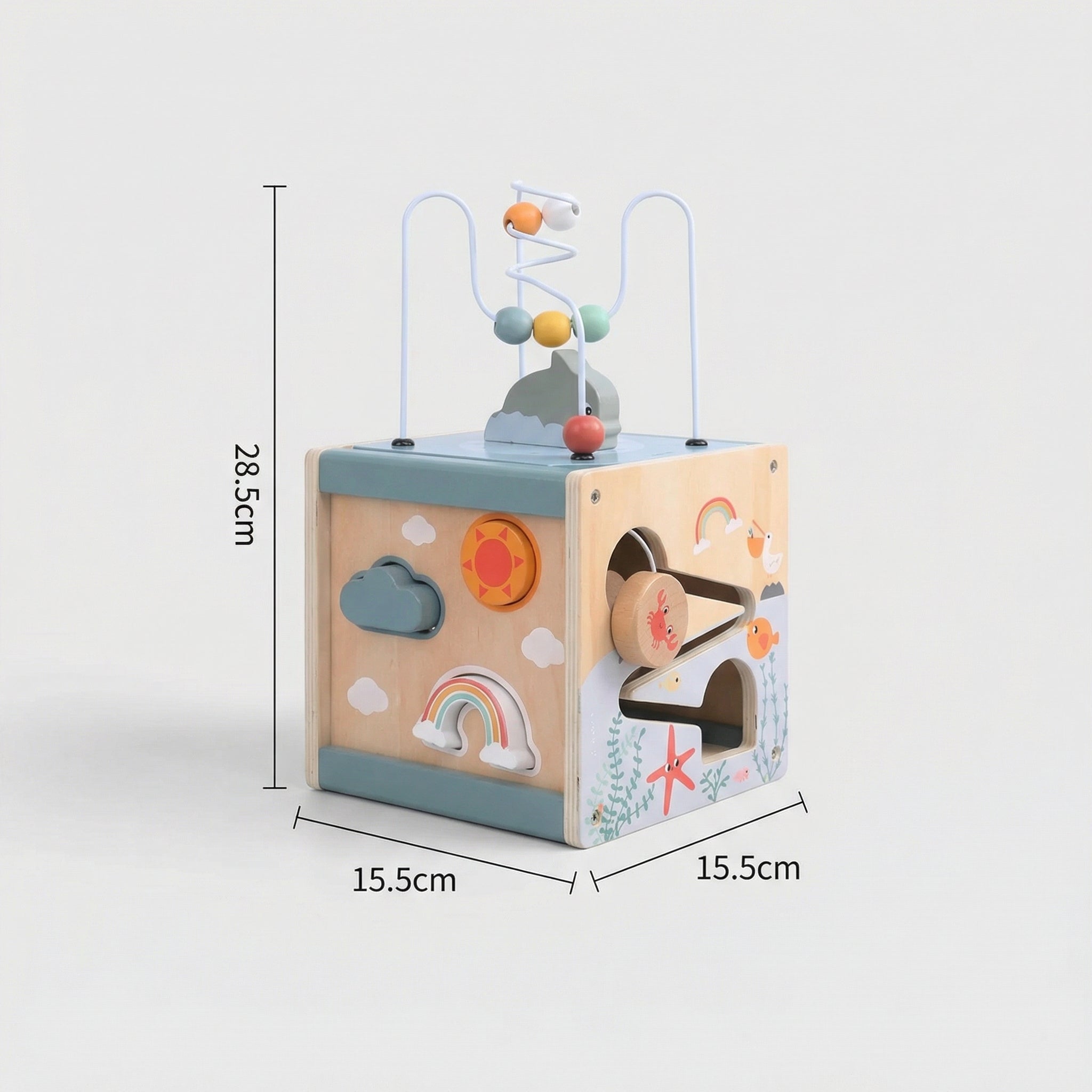 Montessori Wooden Activity Cube L'atelier Montessori