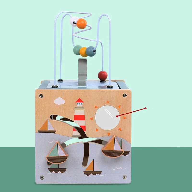 Montessori Wooden Activity Cube L'atelier Montessori