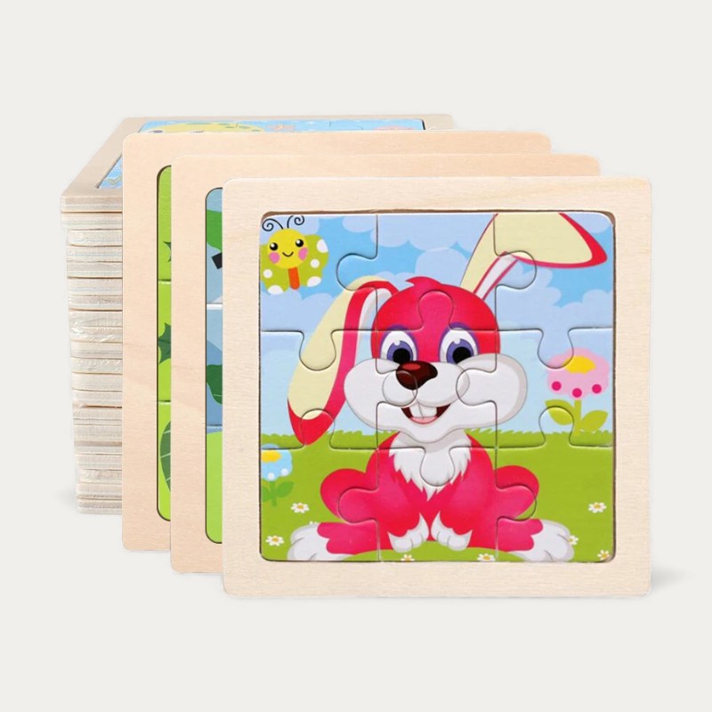Montessori Wooden Animal Puzzle L'atelier Montessori