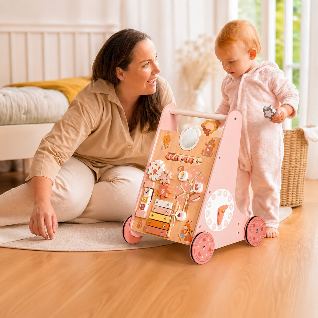 Montessori Wooden Baby Walker Push Toy Montessori & Toys