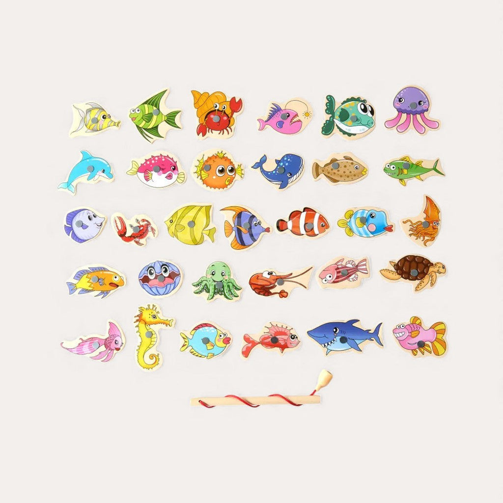 Montessori Wooden Fishing Game L'atelier Montessori