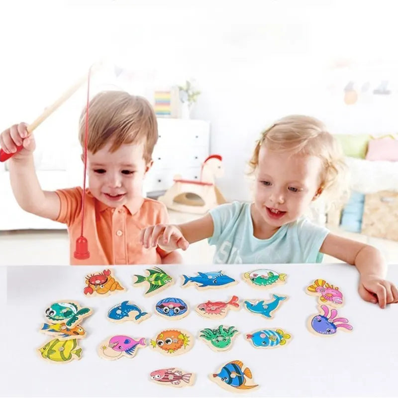 Montessori Wooden Fishing Game L'atelier Montessori