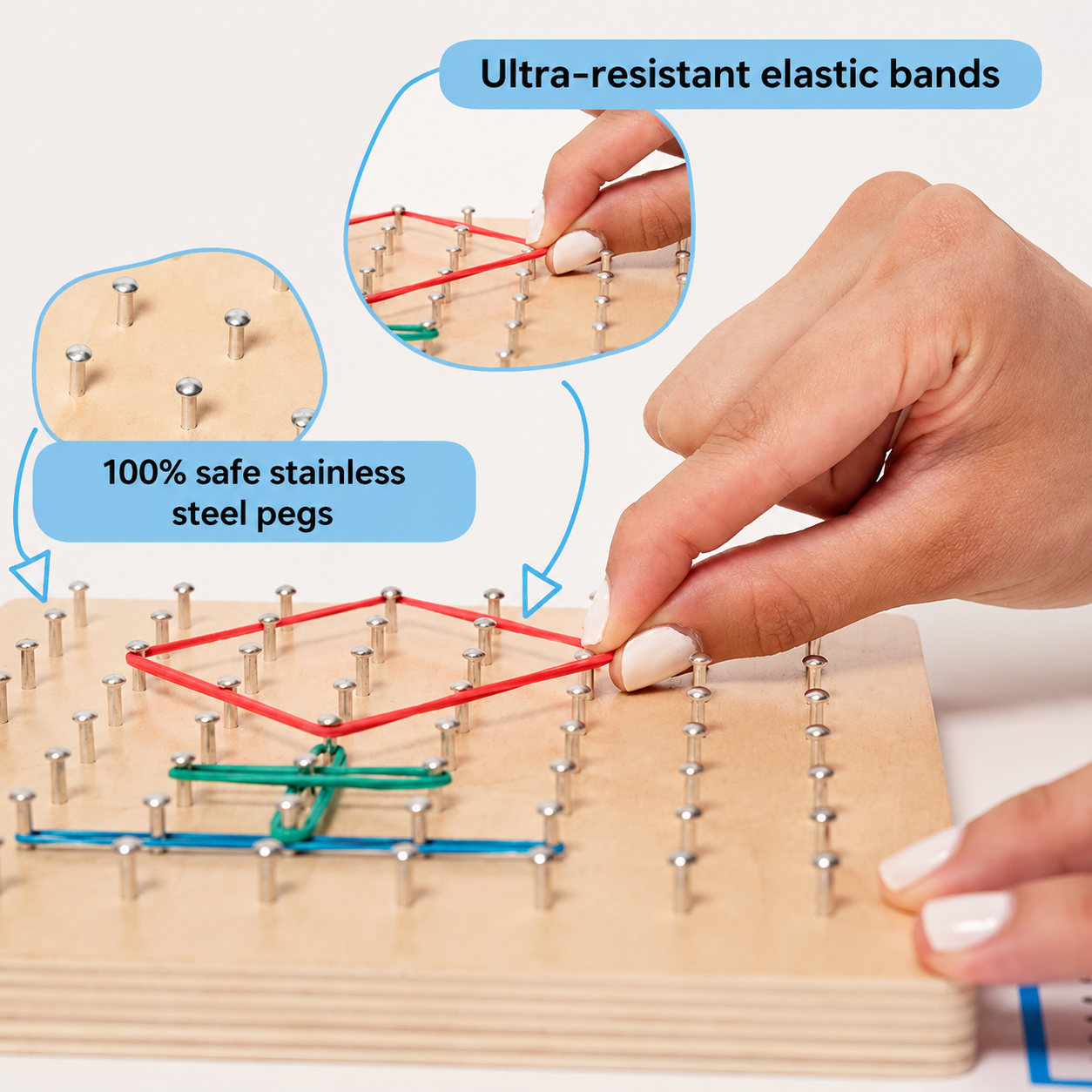 Montessori Wooden Geometric Busy Board L'atelier Montessori