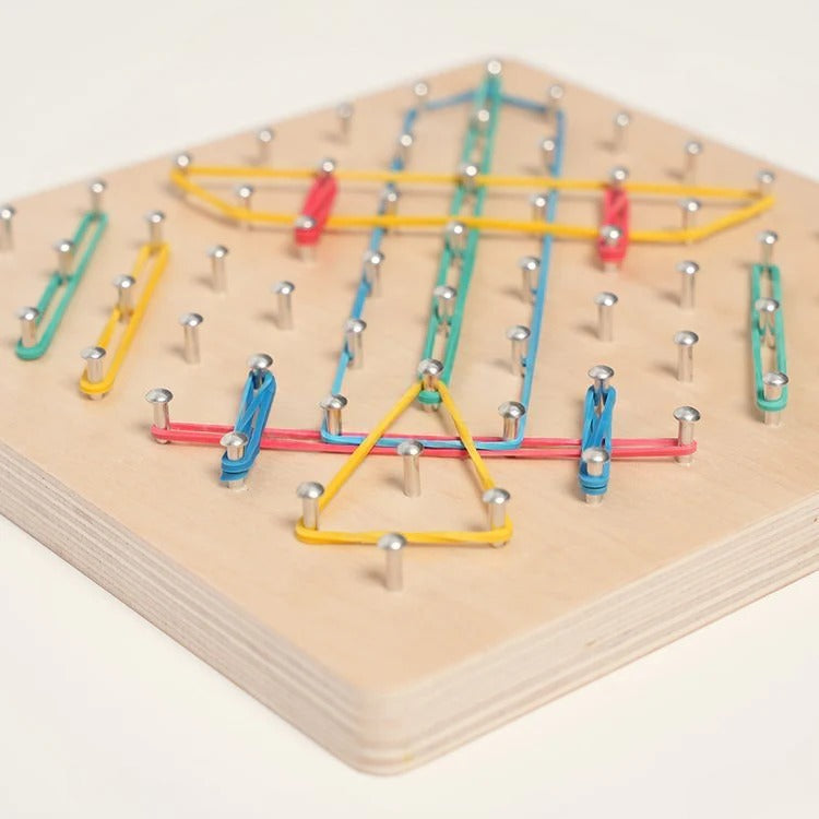 Montessori Wooden Geometric Busy Board L'atelier Montessori