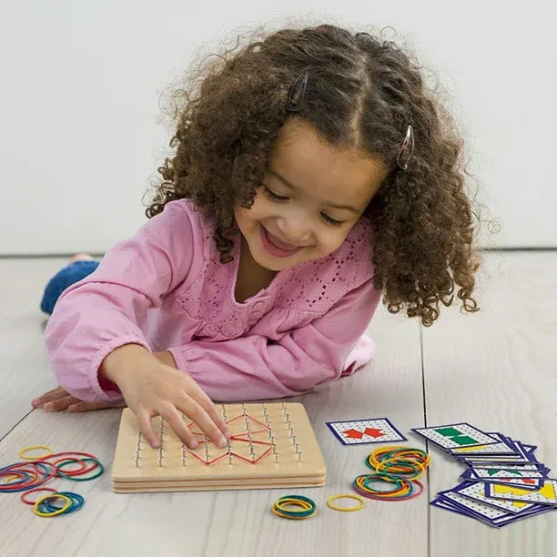 Montessori Wooden Geometric Busy Board L'atelier Montessori