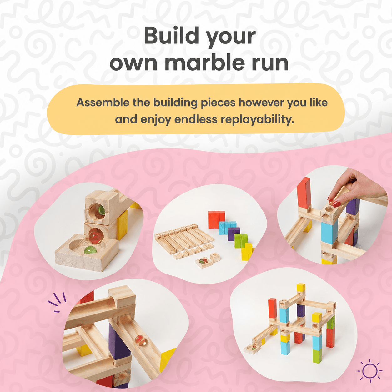 Montessori Wooden Marble Run L'atelier Montessori