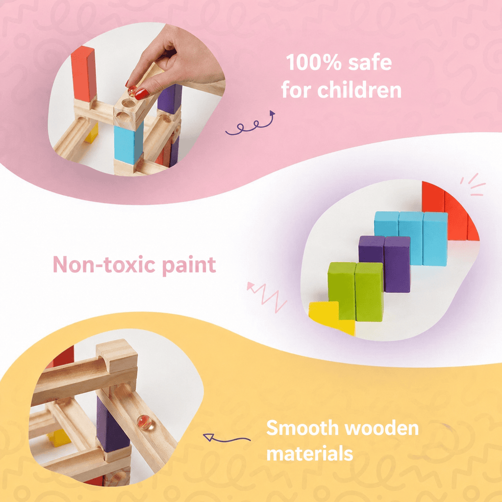 Montessori Wooden Marble Run L'atelier Montessori