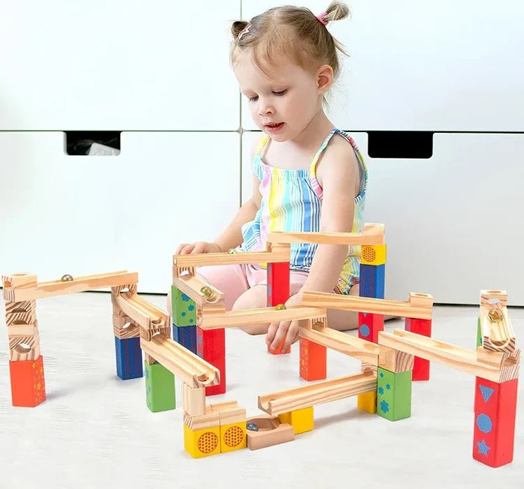 Montessori Wooden Marble Run L'atelier Montessori