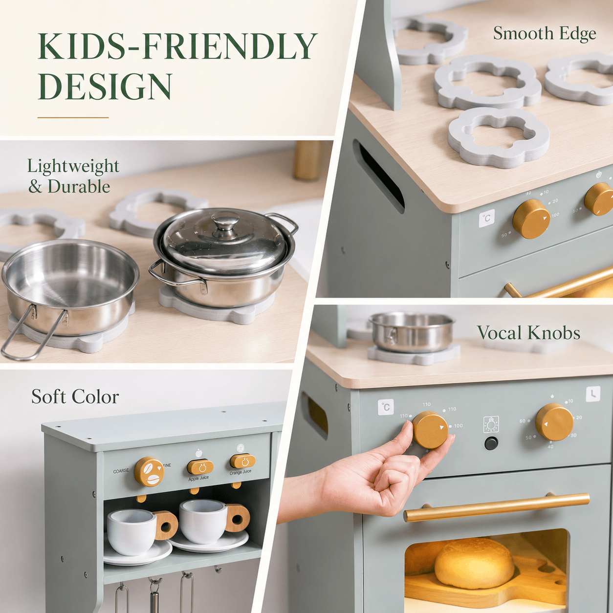Montessori Wooden Play Kitchen Corner Set Montessori & Toys