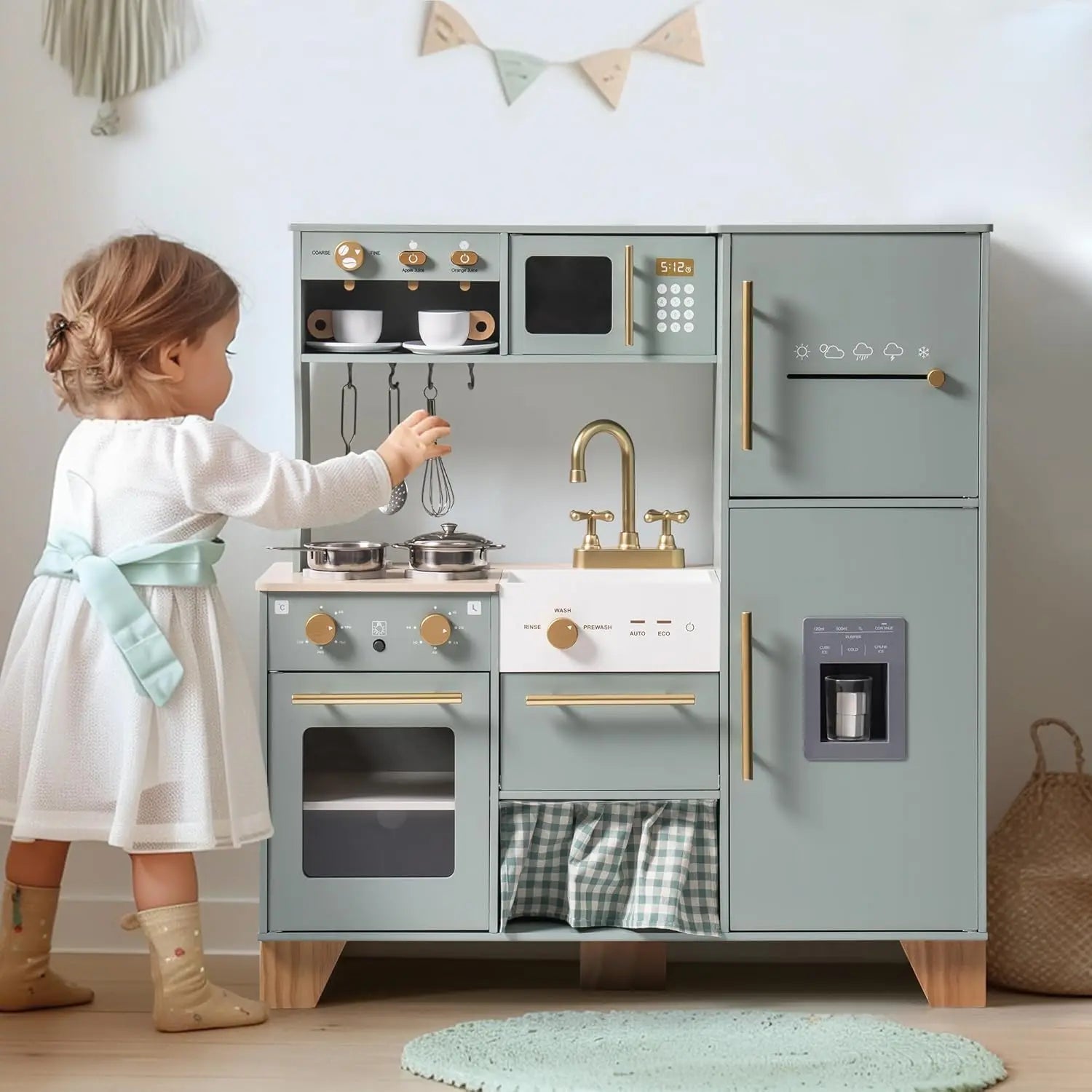 Montessori Wooden Play Kitchen Corner Set Montessori & Toys
