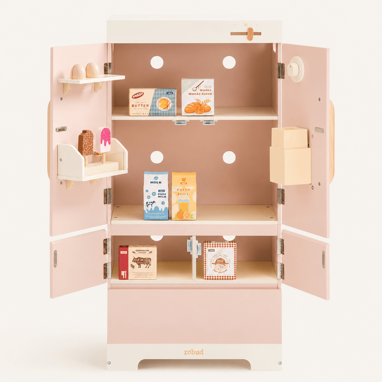 Montessori Wooden Play Kitchen Fridge Toy Montessori & Toys