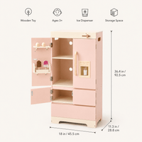 Montessori Wooden Play Kitchen Fridge Toy Montessori & Toys