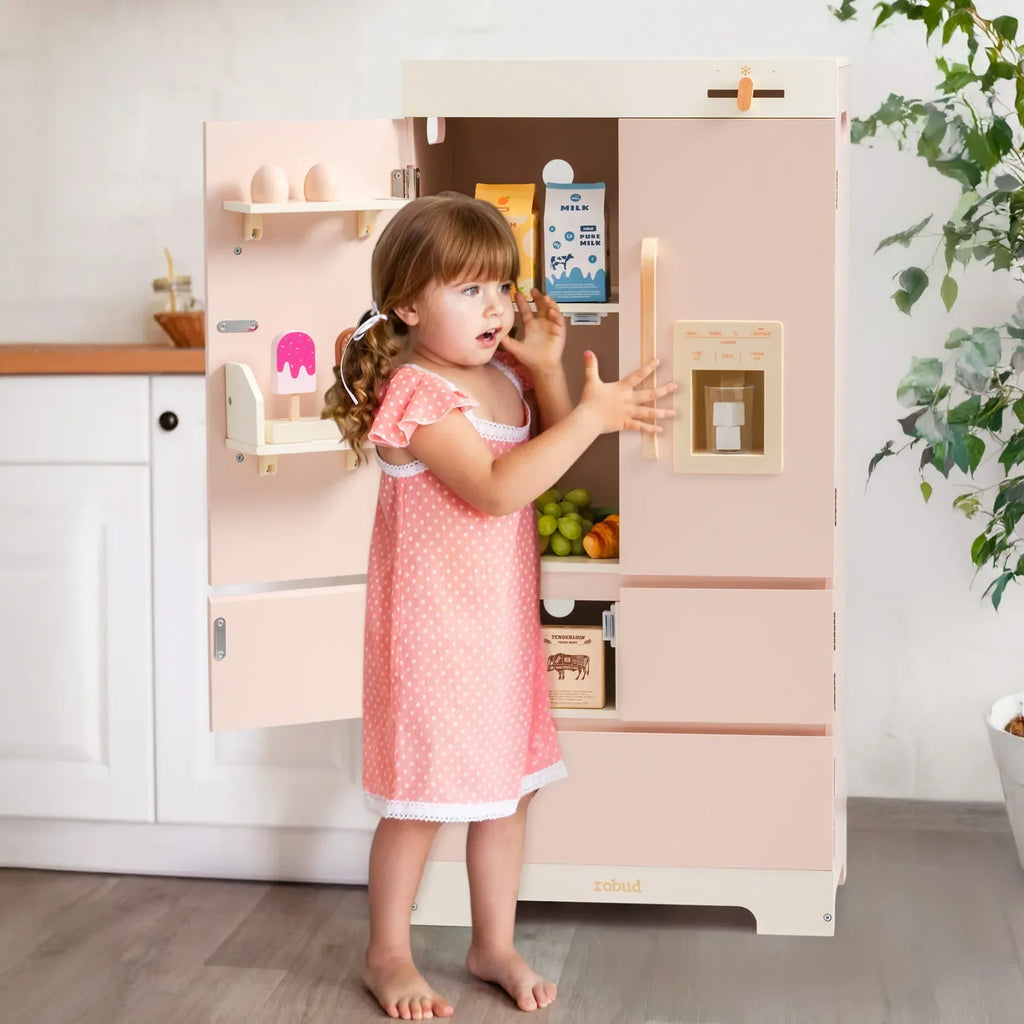 Montessori Wooden Play Kitchen Fridge Toy Montessori & Toys