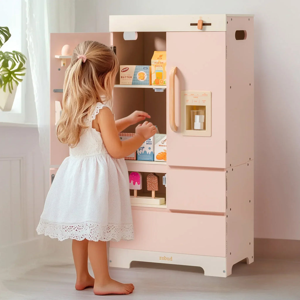 Montessori Wooden Play Kitchen Fridge Toy Montessori & Toys