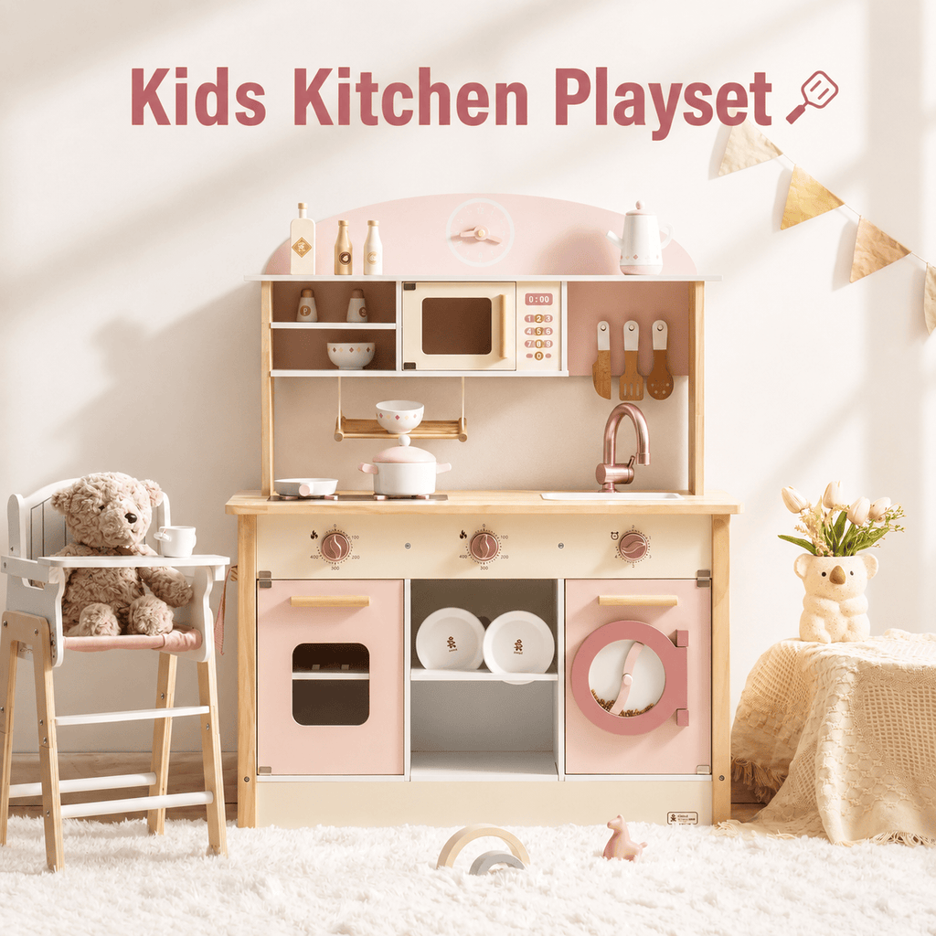 Montessori Wooden Play Kitchen Set for Kids Montessori & Toys