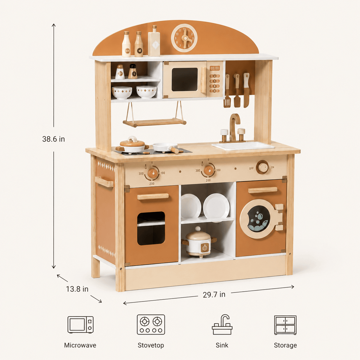 Montessori Wooden Play Kitchen Set for Kids Montessori & Toys