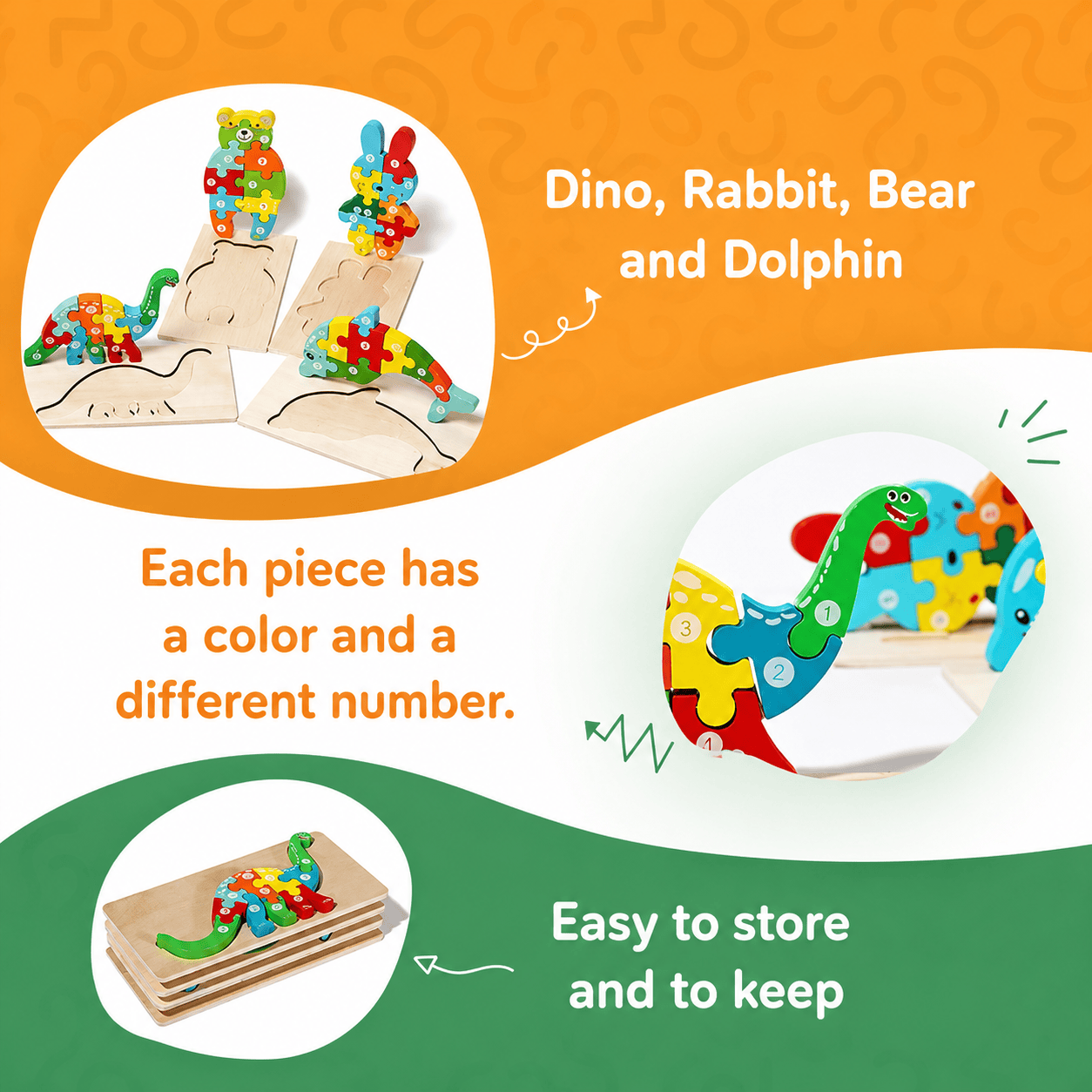 Montessori Wooden Puzzle L'atelier Montessori