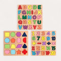 Montessori Wooden Puzzle - Letters, Numbers and Shapes L'atelier Montessori