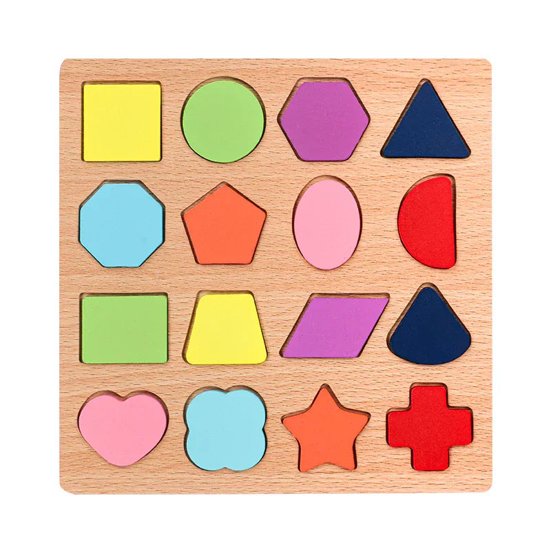 Montessori Wooden Puzzle - Letters, Numbers and Shapes L'atelier Montessori