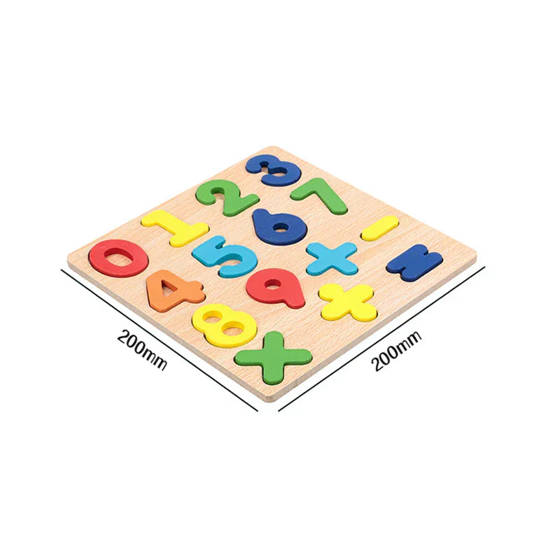 Montessori Wooden Puzzle - Letters, Numbers and Shapes L'atelier Montessori