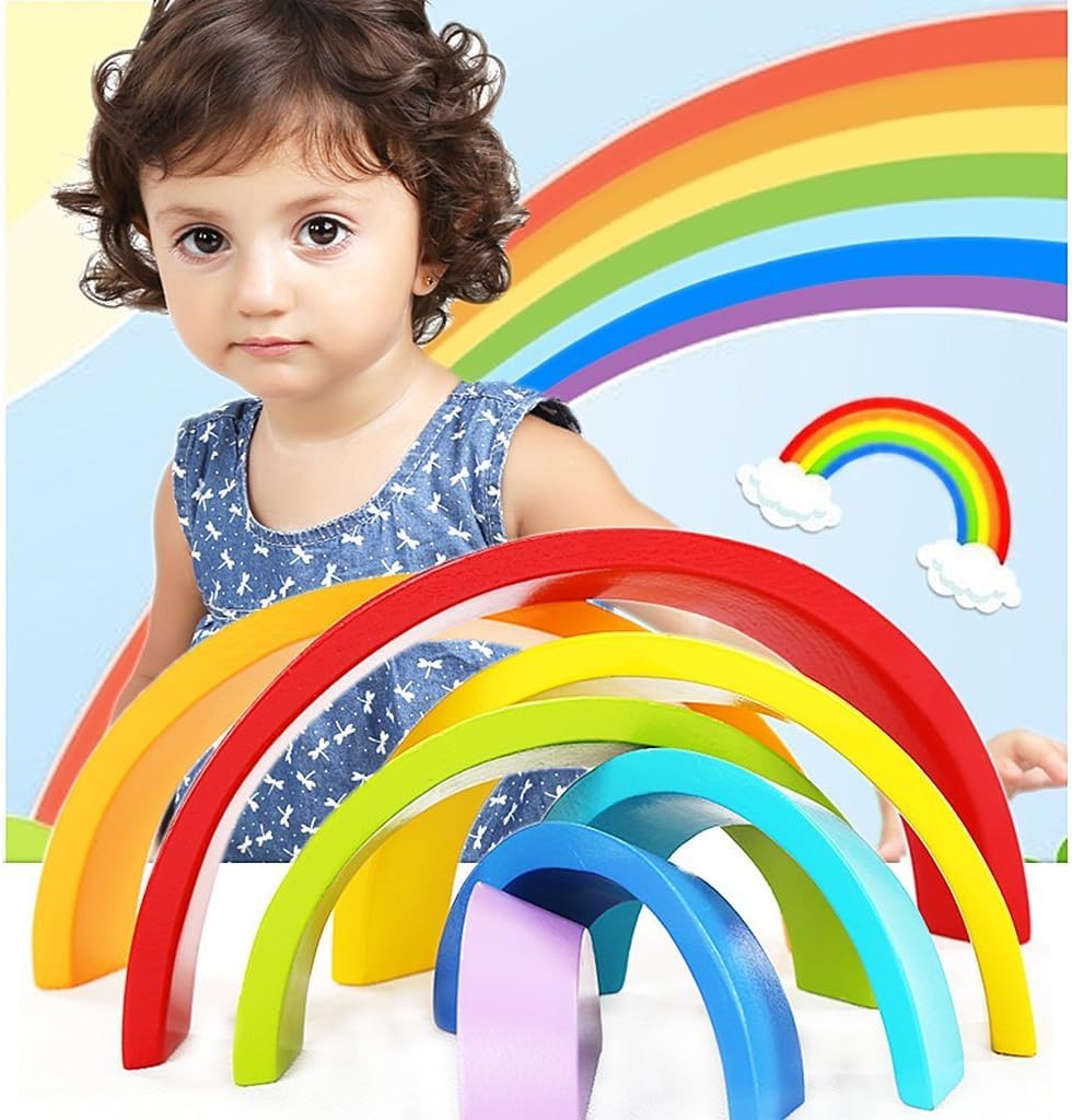 Montessori Wooden Rainbow Puzzle L'atelier Montessori
