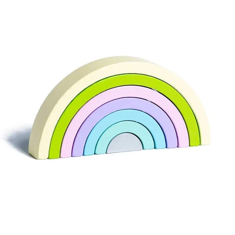 Montessori Wooden Rainbow Puzzle L'atelier Montessori