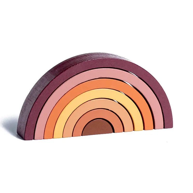 Montessori Wooden Rainbow Puzzle L'atelier Montessori