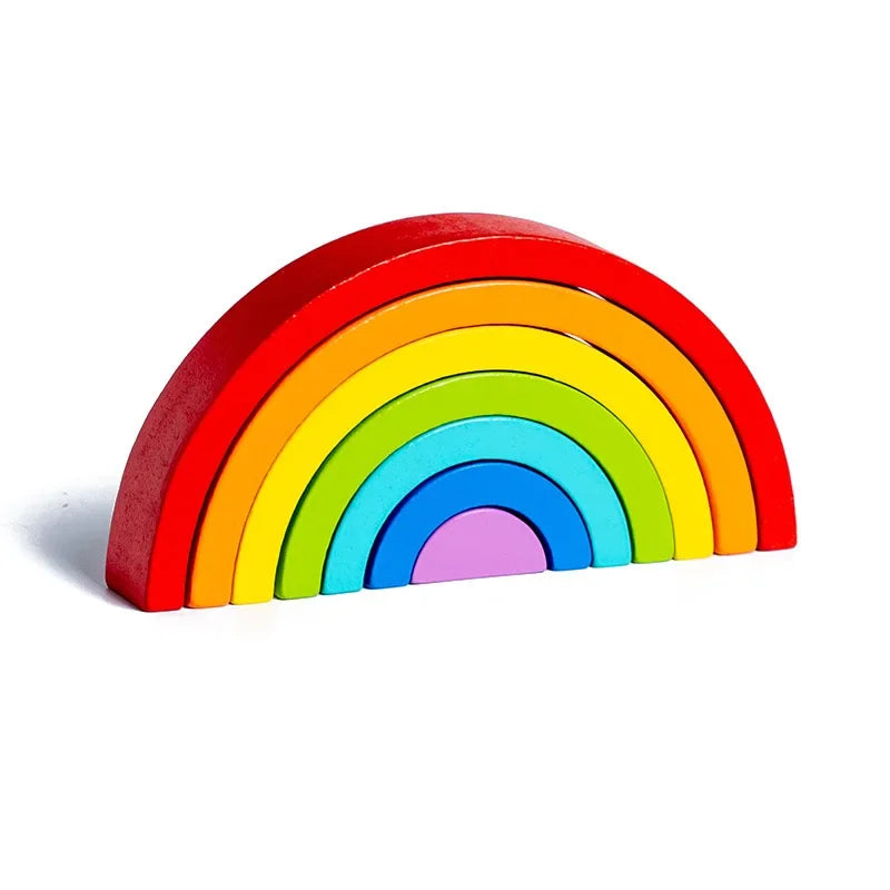 Montessori Wooden Rainbow Puzzle L'atelier Montessori