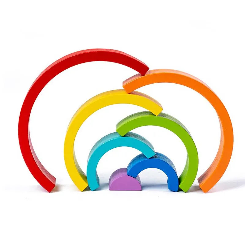 Montessori Wooden Rainbow Puzzle L'atelier Montessori