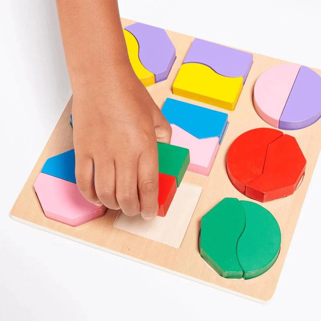 Montessori Wooden Shape Matching Busy Board L'atelier Montessori