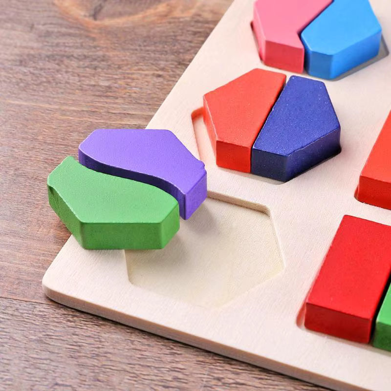 Montessori Wooden Shape Matching Busy Board L'atelier Montessori