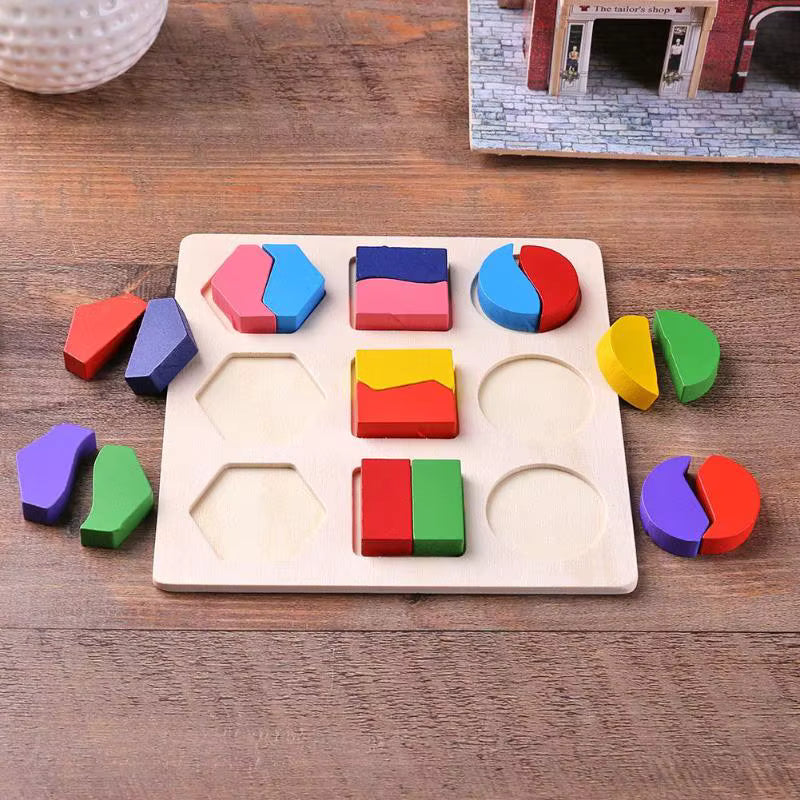 Montessori Wooden Shape Matching Busy Board L'atelier Montessori