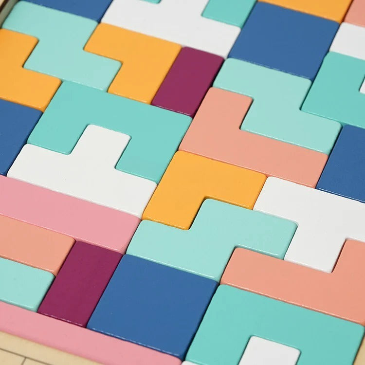 Montessori Wooden Tetris L'atelier Montessori