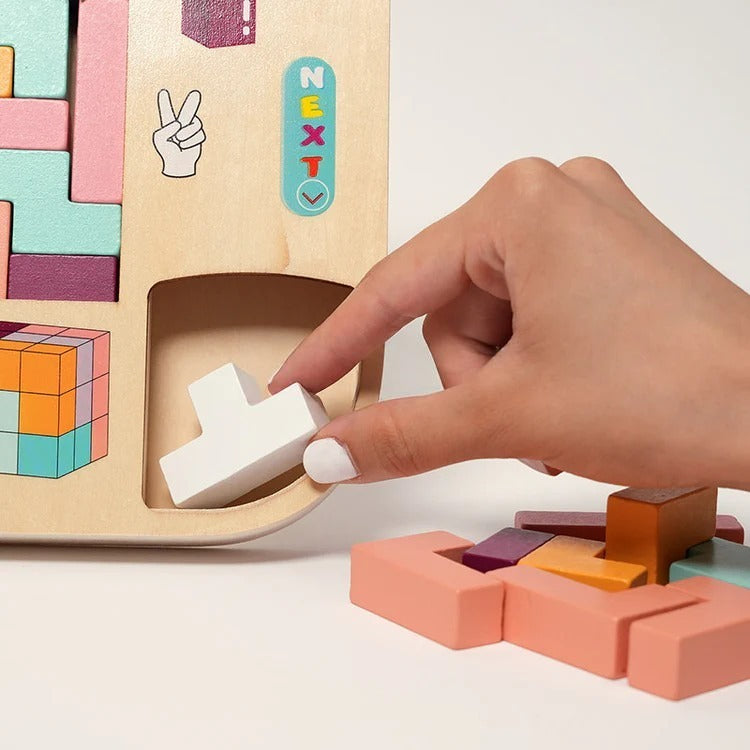 Montessori Wooden Tetris L'atelier Montessori