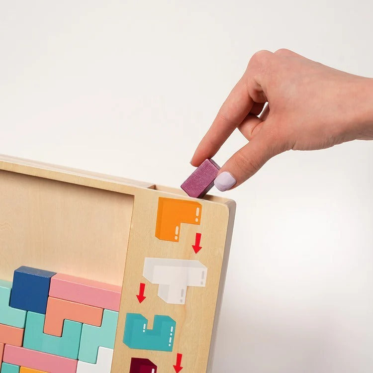 Montessori Wooden Tetris L'atelier Montessori